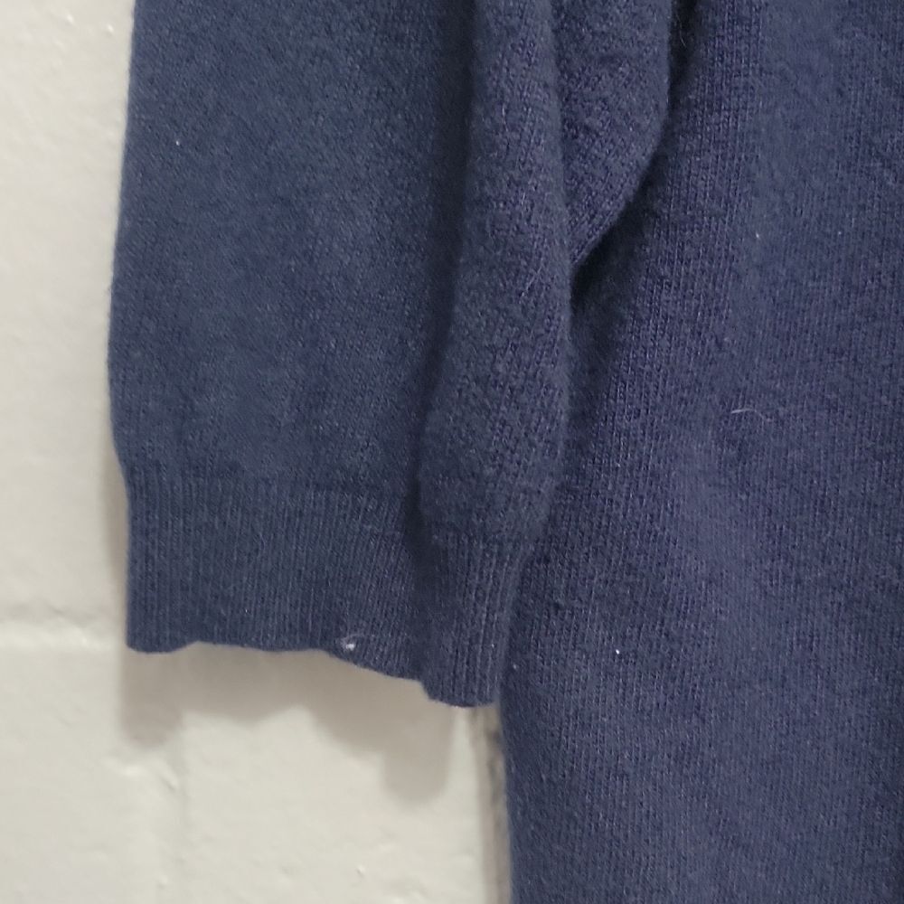 Boden Navy Knit Top Button Shoulder 3/4 Sleeve Sweater - Picture 6 of 13